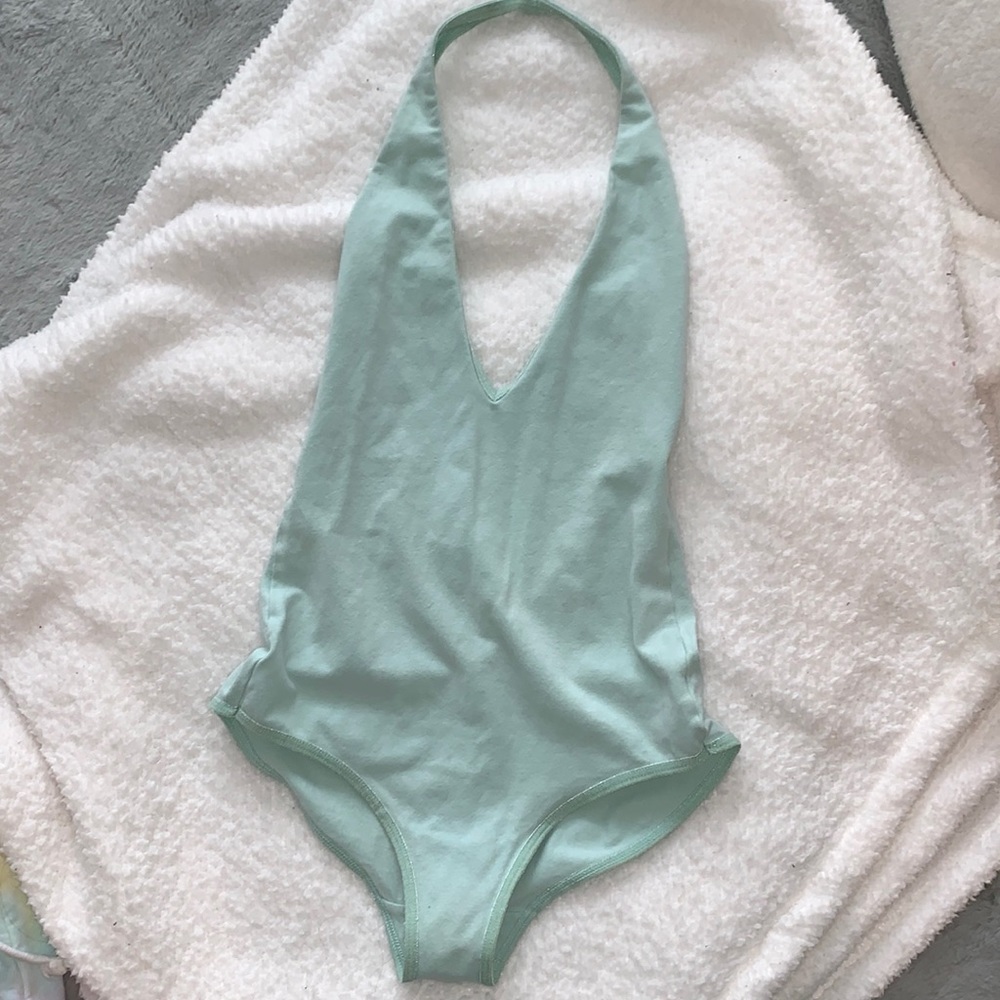 American Apparel aqua body suit